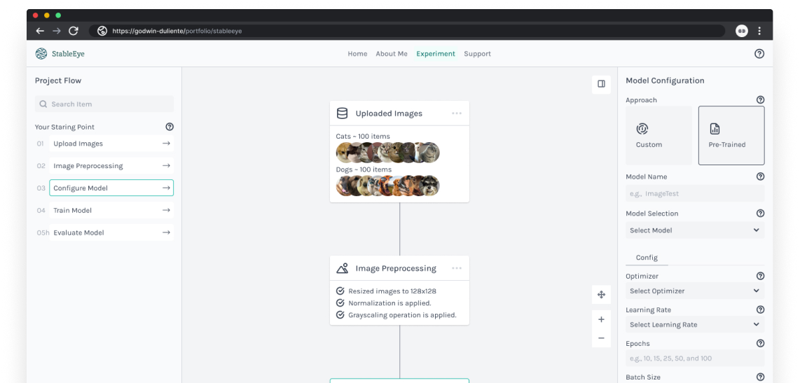 Stable Eye Website Screenshot
